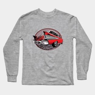 Red 57 Chevrolet Nomad Long Sleeve T-Shirt